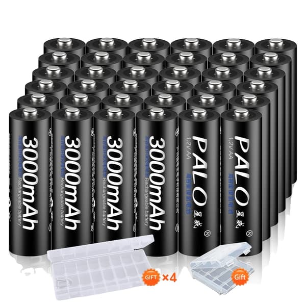 Uppladdningsbara Batterier, 3000mAh Kapacitet, Ni-MH Typ, 36st AA