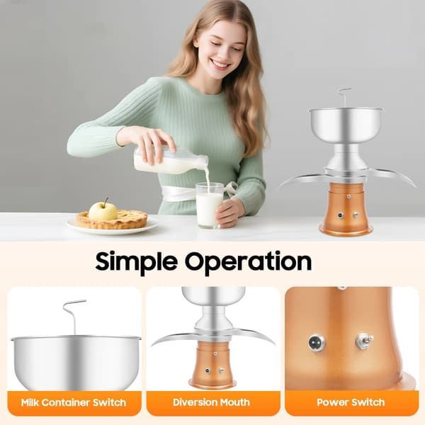 Mjölkgrädde Separator, Rostfritt Stål, Hög Effektivitet, Mörk khaki