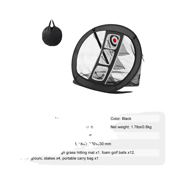 Golf Chipping Net, Holdbart Materiale, Multi-Mål Design, Kompakt Størrelse, sort