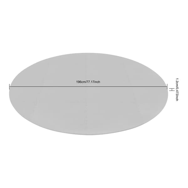 Hot Tub Mat, EVA Material, 77,17 tommer Diameter, Moderne Stil, Grå