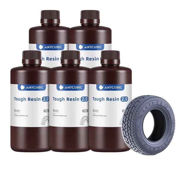 3D-utskriftsresin, hög precision, hållfasthet och hållbarhet, 5kg Grå