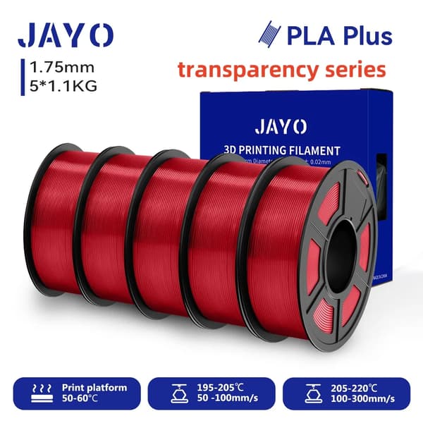JAYO 3D Filament, 1,75 mm Diameter, 1,1 kg Vikt>,PLAp 5TPRD