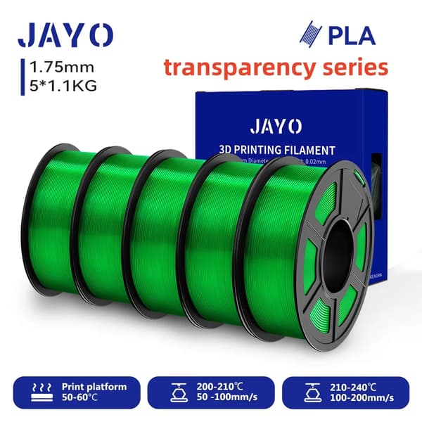 JAYO 3D Filament, 1,75 mm Diameter, 1,1 kg Vikt>,PLA 5TPGN