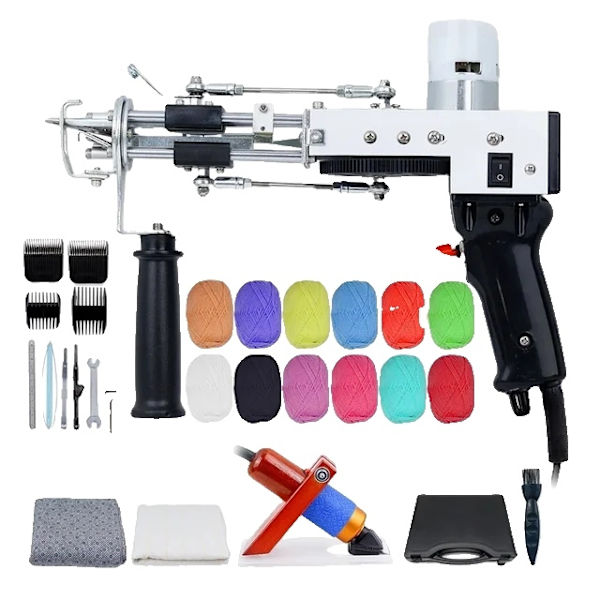 Tufting Gun Sæt, Elektrisk Tufting Pistol, 7 – 21mm Tufting Pistol, Sort Sæt 2 Black set 2 Black Set 2