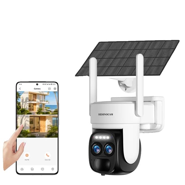 Säkerhetssystem, 4G-anslutning, 360° panoramavy, WiFi