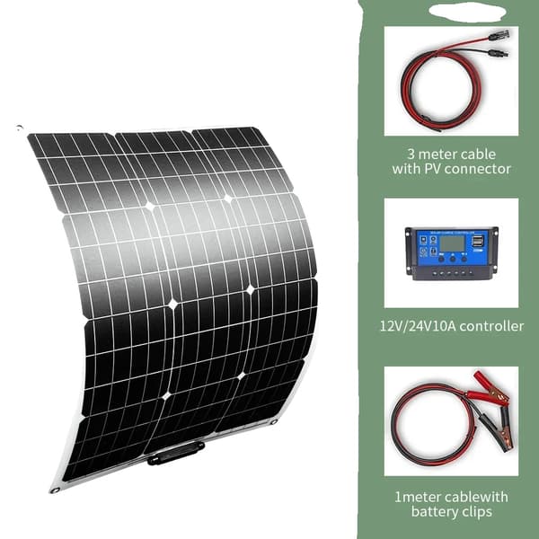 Solpanel, Hög Effektivitet, Lätt Design, 100w solkit