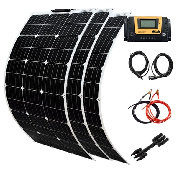 Solpanel, Høj Effektivitet, Fleksibelt Design, 300W solpanel kit