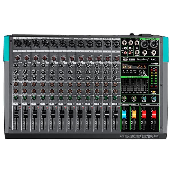 Ljudmixer, 99 DSP-effekter, professionell effektsmixning, PA12