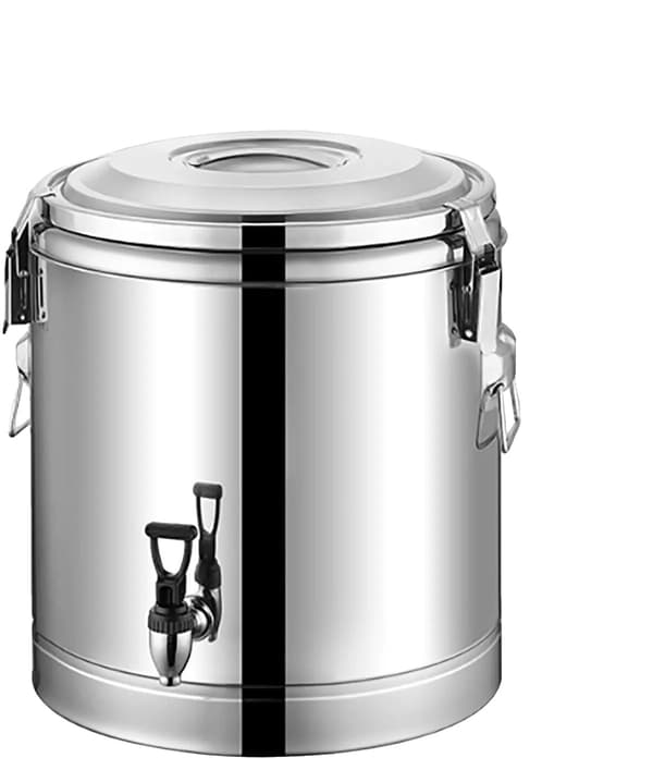Isoleret Spand, 40L Kapacitet, Dobbeltvægget Design, Sølv
