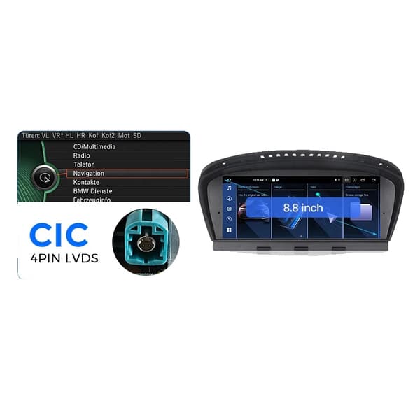 Bil Multimedia Afspiller, Smartphone Kompatibilitet, Navigationssystem, Kompatibel med BMW 5 Serie, BME60B-MNXB-OM