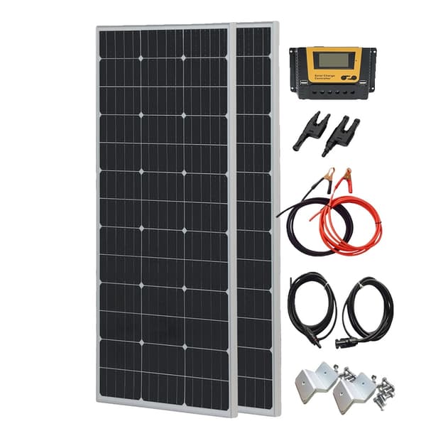 Solpanel, monokrystallinsk silicium, 39 solceller, 2X150 Solarkit