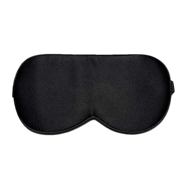 Sovmask, 100% Morbärsilke, Justerbart Band, svart