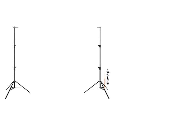 Baggrundsstativ, Justerbar Højde, Kraftig Støtte, 12 x 10 ft