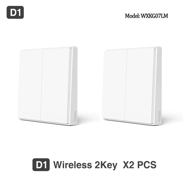 Smart Switch, Trådlös Kontroll, ZigBee Teknologi, D1 Trådlös 2 KeyX2