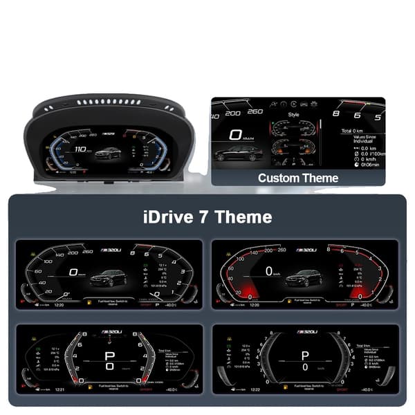 Digitalt Speedometer Cluster, Carplay, Adaptiv Fartpilot, E70 standardversion
