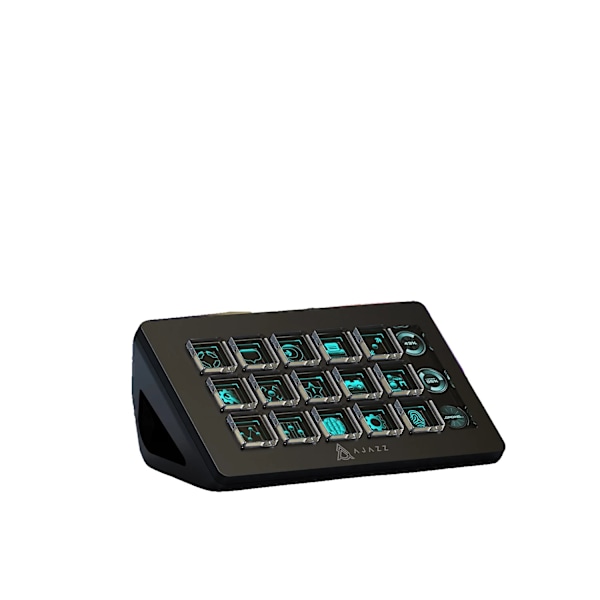 Makro Konsol, Programmerbare Funktioner, Visuelt LCD Display, sort