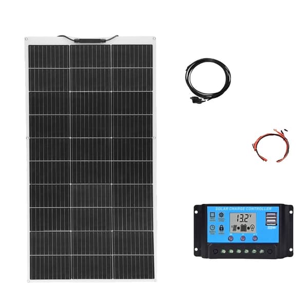 Solpanel, Flexibel Design, Hög Effektivitet, 12V 100W kit
