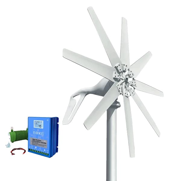 Vindkraftgenerator, MPPT Hybridcontroller, 1000W Lille Horisontal Vindmølle, Med LCD-controller-b, 1000W-b, 12V