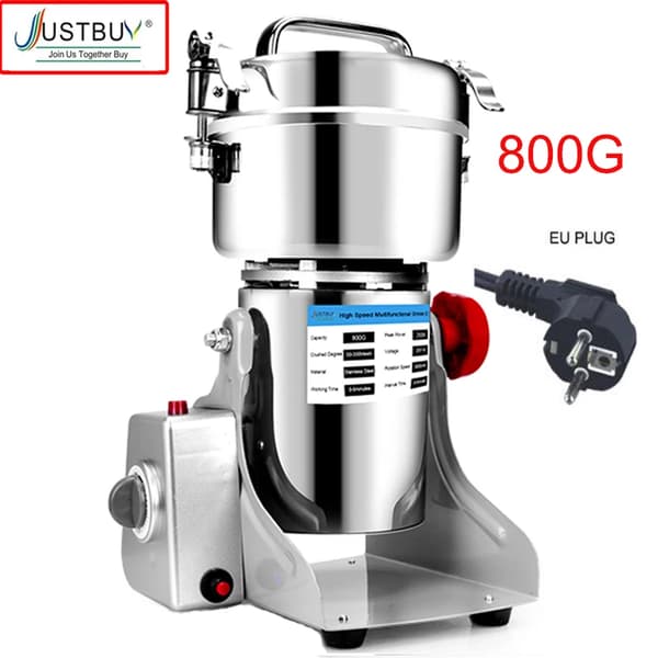Kaffekvarn, Hög Effekt 3000W, Rostfritt Stål Konstruktion, 800G  EU, 220V, EU