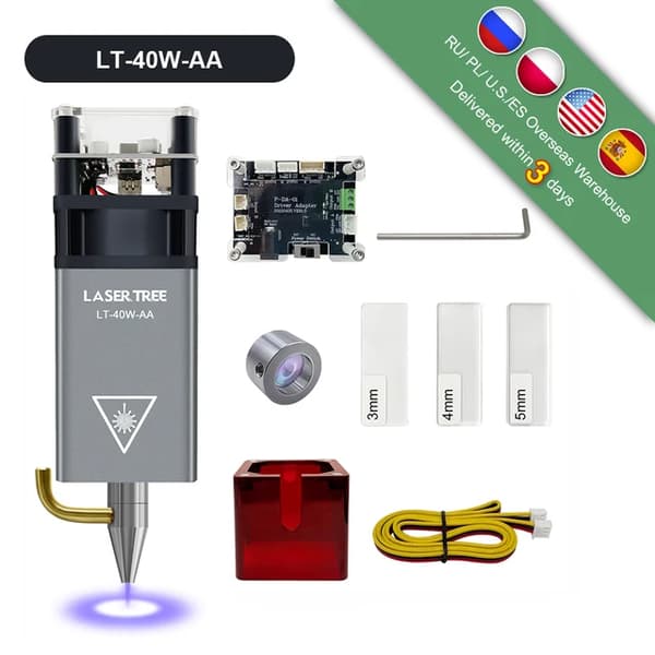 Laser Modul, Hög Effekt Skärförmåga, Professionell Luftassistans, LT-40W-AA