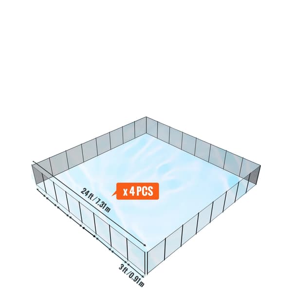 Poolhegn, Holdbar Konstruktion, Hurtig Installation, 4x96FT