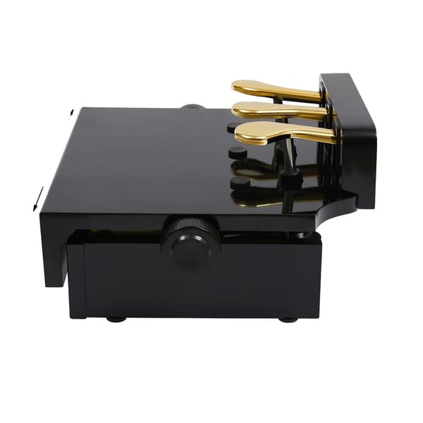 Barnpiano-pedal, justerbar höjd, hållbart material, Svart