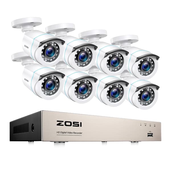 Hemlarmssystem, H265+ DVR, Nattsyn,Ingen, 8CH DVR med 8 kameror