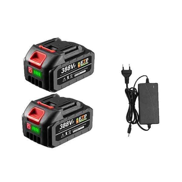Lithiumbatteri, 18V, Høj Kapacitet, 2x388VF-1 Oplader