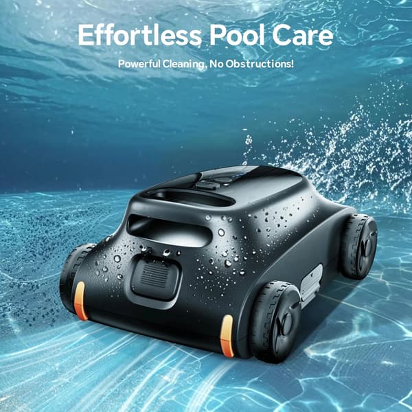 Robotdammsugare för pool, sladdlös design, kraftfull sugfunktion, Seauto Lör 10