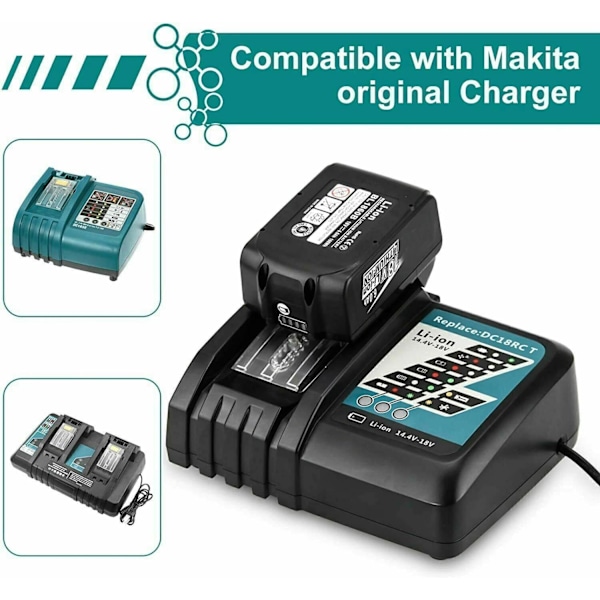 Makita Kompatibel LXT Batteri, 18V, 6.0Ah Kapacitet, Li-ion Teknologi 1 set 6.0 1 set 6.0