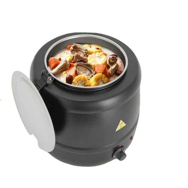 Suppetop, 10L kapacitet, elektrisk opvarmning, sort