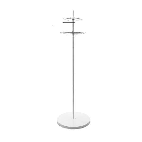 Tilbehør Display Stativ, 31 Krog, Pladsbesparende Design, HVID