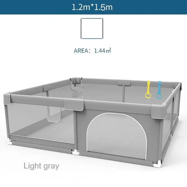 Legestativ, Modulært Design, Sikker Materialer, Lys Grå 1.2x1.5M