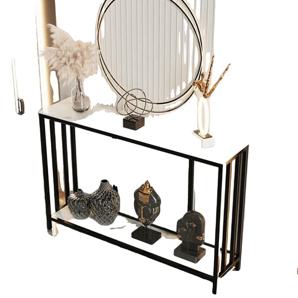 Konsolbord, Sinteret Sten Top, Moderne Stil, HVID