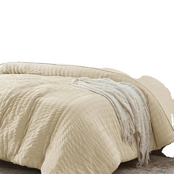 Sängkläder, Mjuk Mikrofiber, Lättskött Design, Beige, set