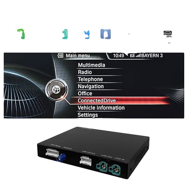 Langaton CarPlay ja Android Auto, monimedia-tuki, GPS-toiminto, NBT ID4-Musta