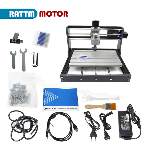 CNC-router, 775 spindelmotor, GRBL styrprogramvara, Bara 3018Pro, Med 20W laser