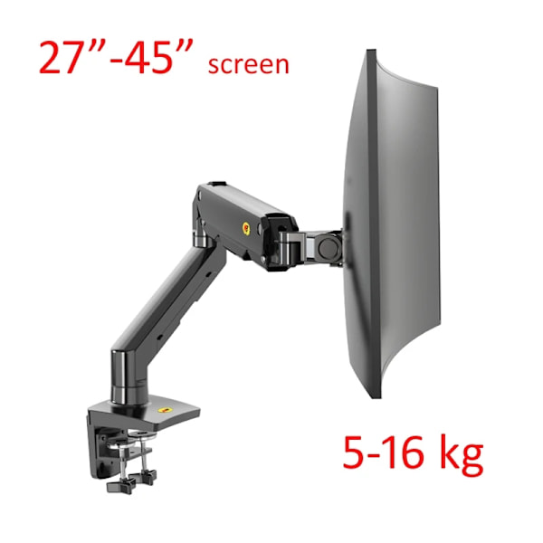 Monitor Skrivebordsstativ, Passer til 27"-45" Skærme, Understøtter 11-35,2 lbs,Sort Black BLACK