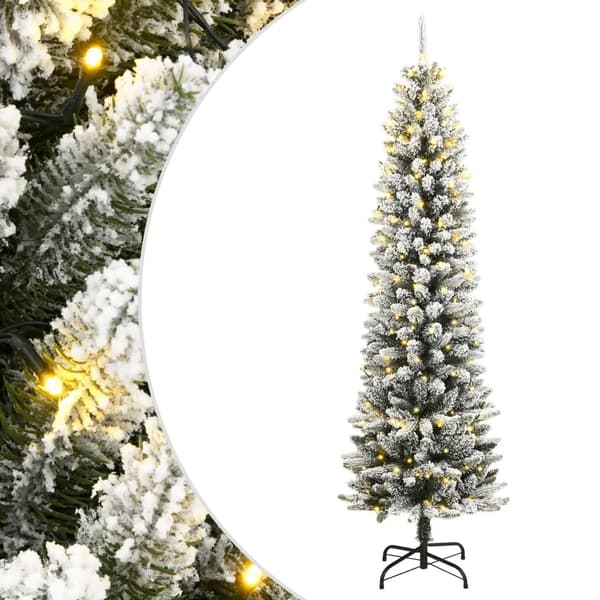 Juletræ, Slank Design, LED-belysningsmuligheder, med led, 180cm