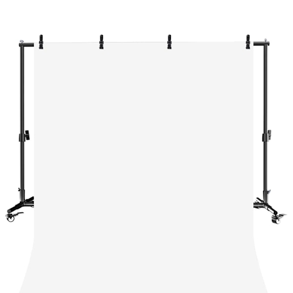 Justerbart Fotografi Baggrund Stativ, Metalramme, Polyester Baggrund 2m x 3m,Hvid Baggrund, 200cmx200cm Stand White Backdrop Stand White Backdrop