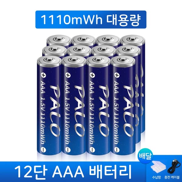 Uppladdningsbart AAA-batteri, USB-laddning, Lång batteritid, Rosa