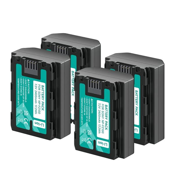 2400 mAh kapacitet, 7,2 V spänning, uppladdningsbart Li-ion, 4PCS Batteri