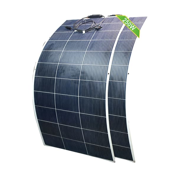 Solpanel, Fleksibelt Design, Høj Effektivitet, 2stk 125w panel