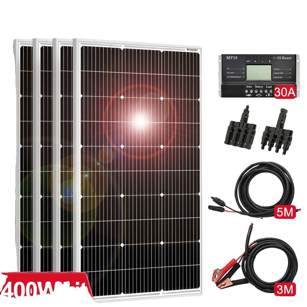 Solpanel, Hög Effektivitet, Kompakt Design, 400W Set