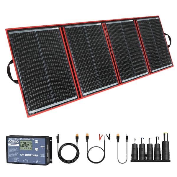 Solpanel, Fällbar och Lätt Design, Hög Energiomvandling, 200W