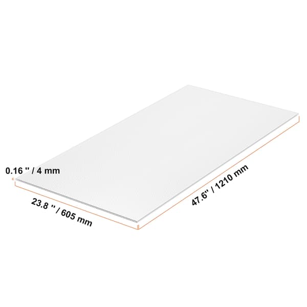 Polykarbonatväxthuspaneler, UV-skydd, lättviktsdesign,14pPcs 0,16 tum