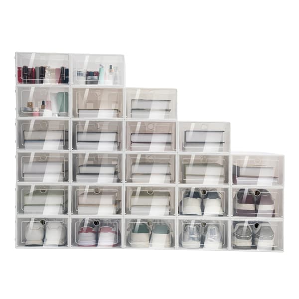 Skoæske, Foldbar, Stabelbar Opbevaringsløsning, 24PCS