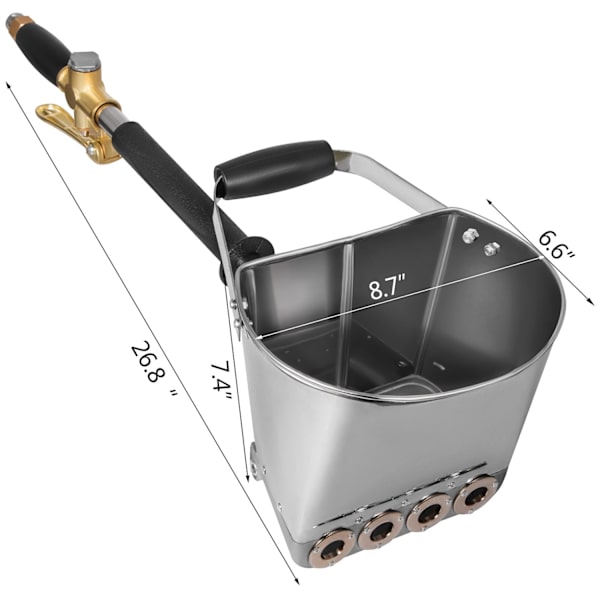 Murspruta - 4 Jet, 3kW, Rostfritt Stål - Påskynda Byggprocessen, Spara Arbetskostnader 4-Nozzle Spray Gun