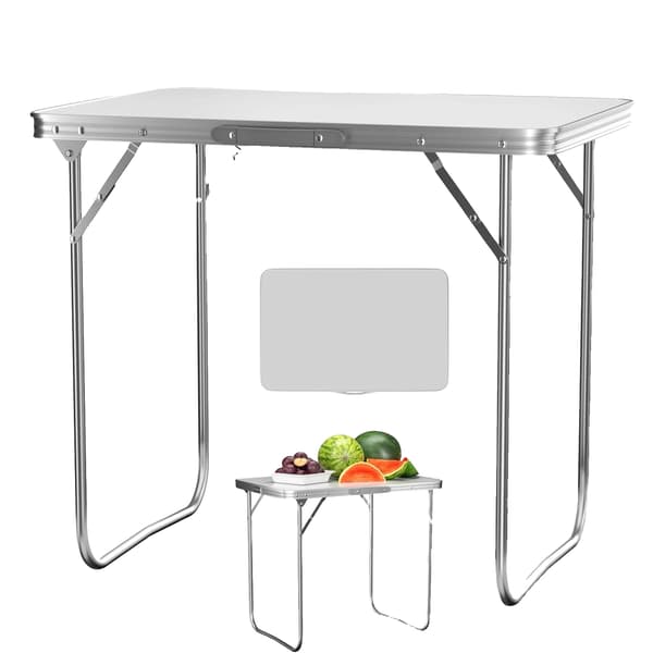 Fällbord, Aluminiumram, Bärbar Design, VIT
