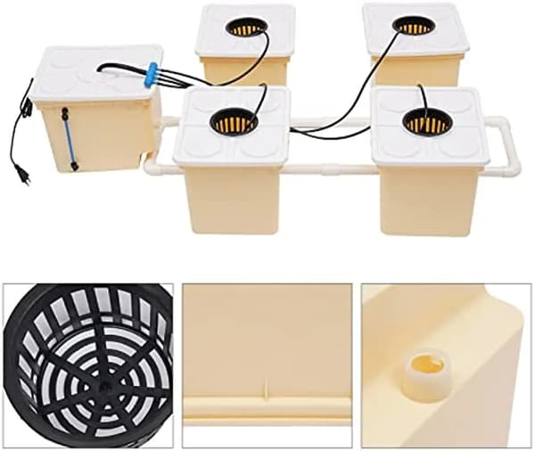 Hydroponisk Dyrkningssystem Kit, Komplet Opsætning, 11L Spand Kapacitet